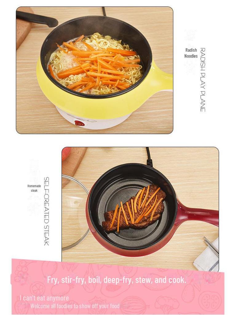 Multifunktionaler elektrischer Antihaft-Kochtopf: Omelett, Braten, Mini-Hot Pot.