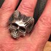 Trendy New Jewelry Satan Ram Horns Devil Ring Skull Goth Anti Men's Ring