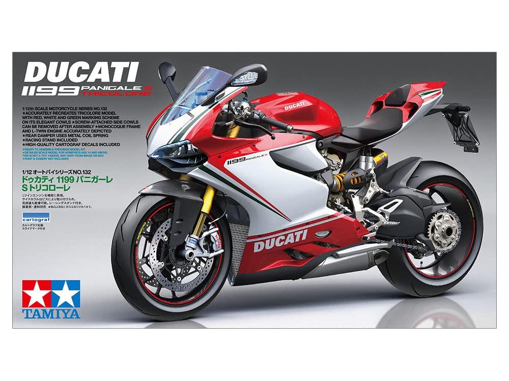 Tamiya 1/12 Motociclete Seria Nr.132 Ducati 1199 Panigale S Tricolore Plastic Model 14132