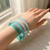 Armband Acrylarmbänder Set Stapelbare Boho Armbänder Schmuck Gebogenes Röhrenarmband Strand