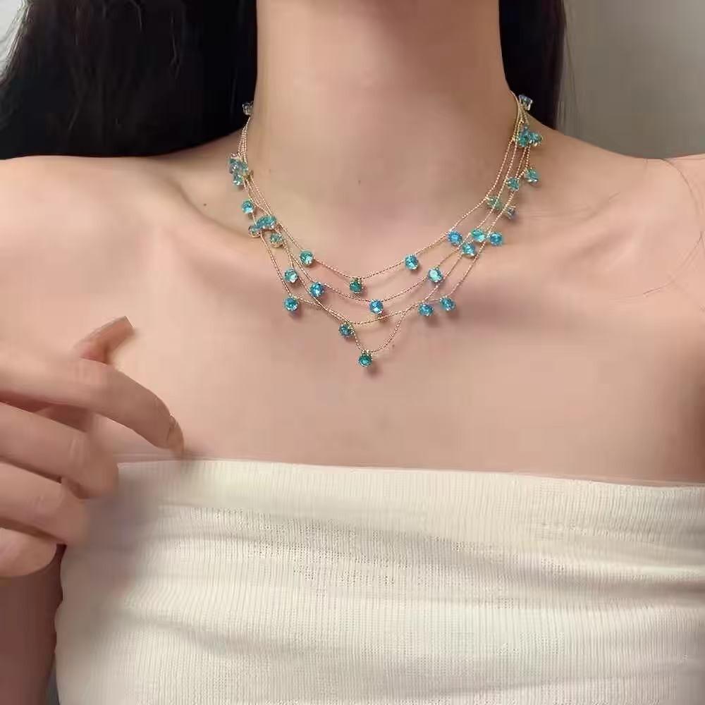 New Pearl Fringe Necklace Women Choker Collarbone Chain Luxury Minimalist Accessories