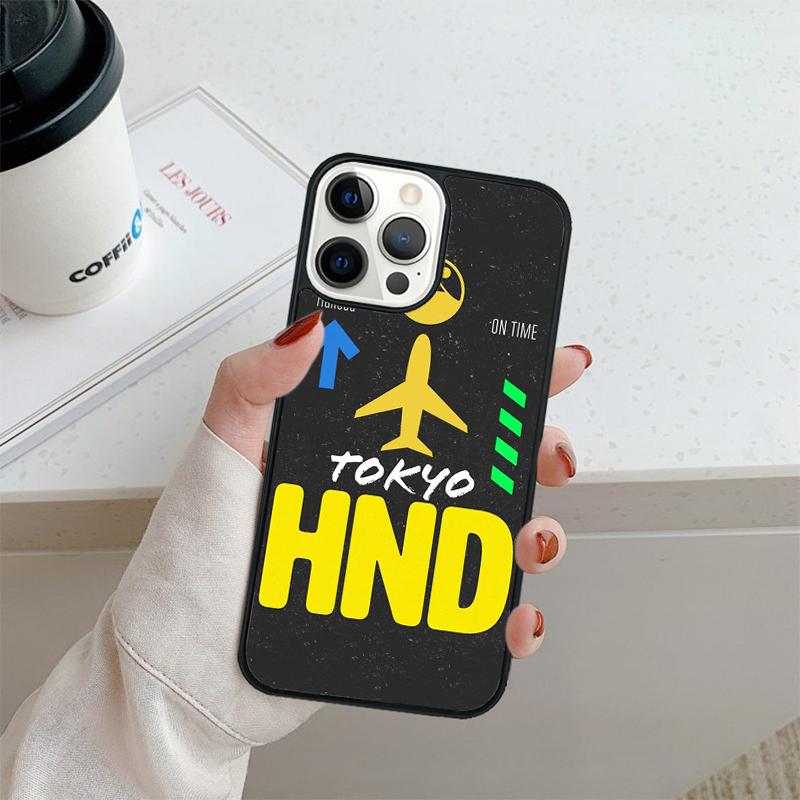 Funny Airport Code Phone Case For iPhone 17 Air 16 pro max 15 14 plus 12 13 Shell Cover coque