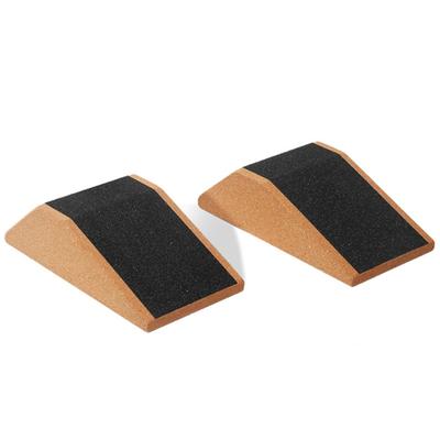 1Pair Squat Wedges Block Cork and Sandpaper NonSlip for Heel Elevated Squats and Calf Raises Professional Squat Ramp
