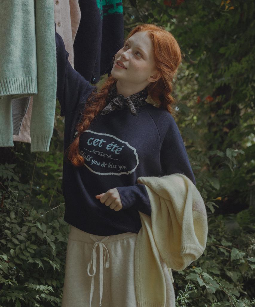 Ssettette Frank Signboard Cashmere Knit_Indigo