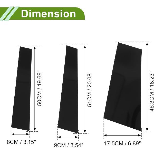 Door Pillar Window Trim for Chrysler Pacifica 2017-2021 Black Front Rear Left Right Anti Scratch Sticker Pillar Posts Door Outer Exterior Cover 6 Pcs