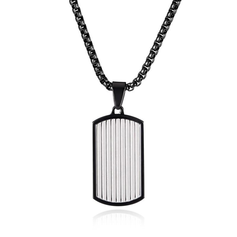 European American Personalized Necklace Men's Stainless Steel Simple Geometric Versatile Fashion Punk Style Titanium
