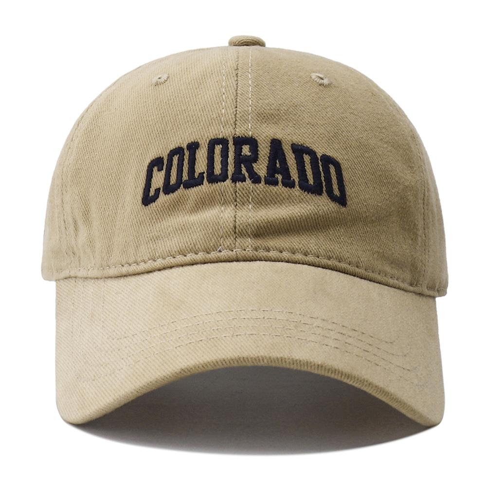 Print Embroidered Baseball Hat Adjustable Sun Protection Visor Cap Outdoor Use Duck Tongue Caps For Women Men Dad Hats Latest Colorado Letter