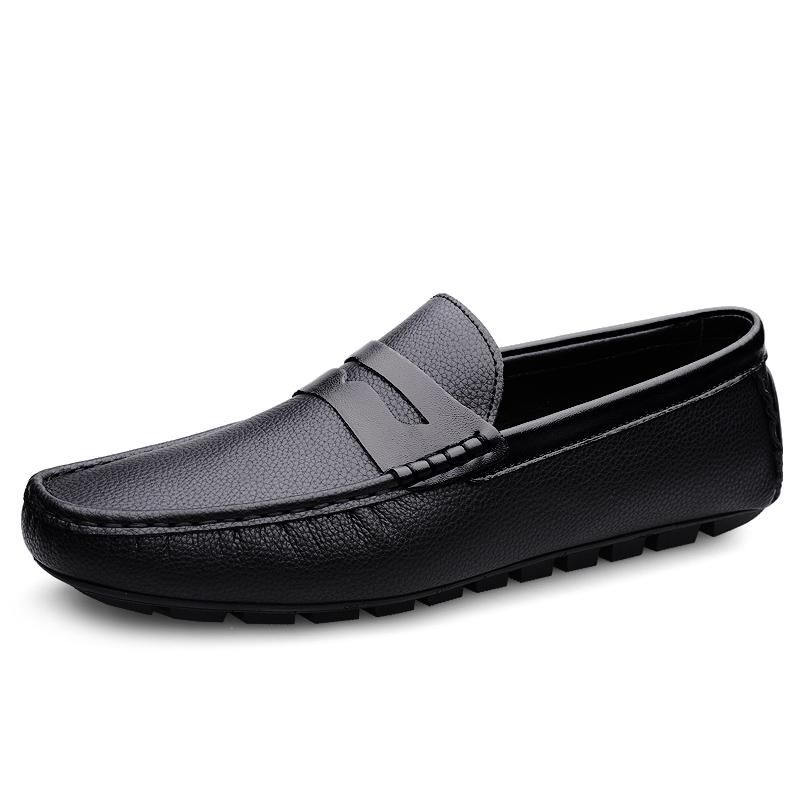 

Plus Size 38-46 2025 Vintage Penny Loafers Man Luxury Boat Shoes Men Moccasins Leather Slip On Flats Mens Casual Driving Shoes 38