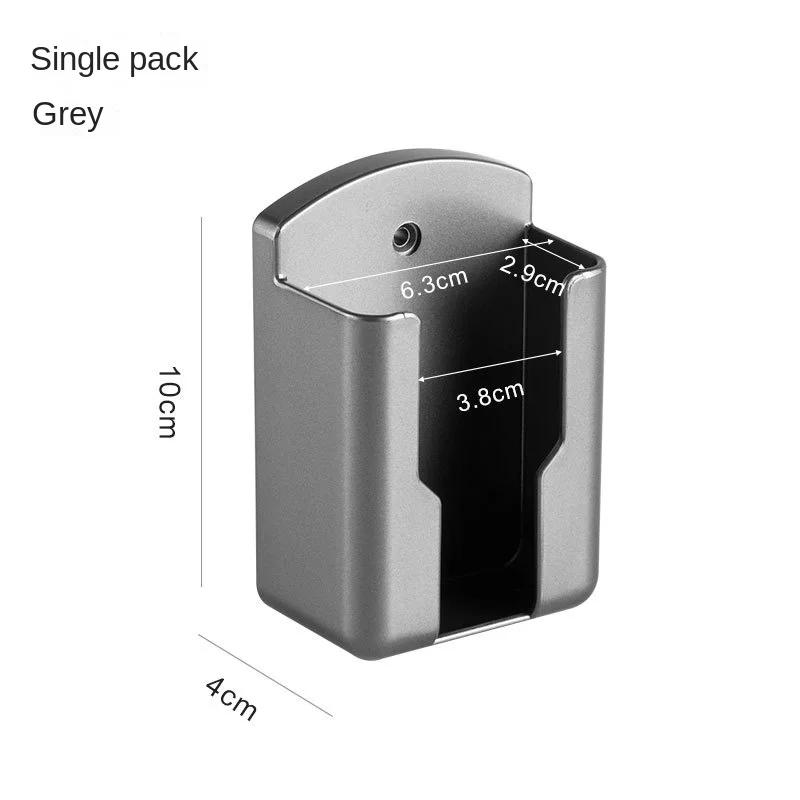 Portable TV Phone Remote Control Storage Box No Punching Wall Type Air Conditioning Remote Control Phone Charger Storage Rack