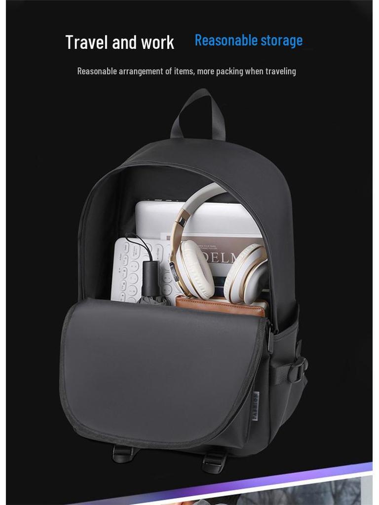 Herrryggsäck med stor kapacitet, lättviktig, vattenavvisande, för affärsresor