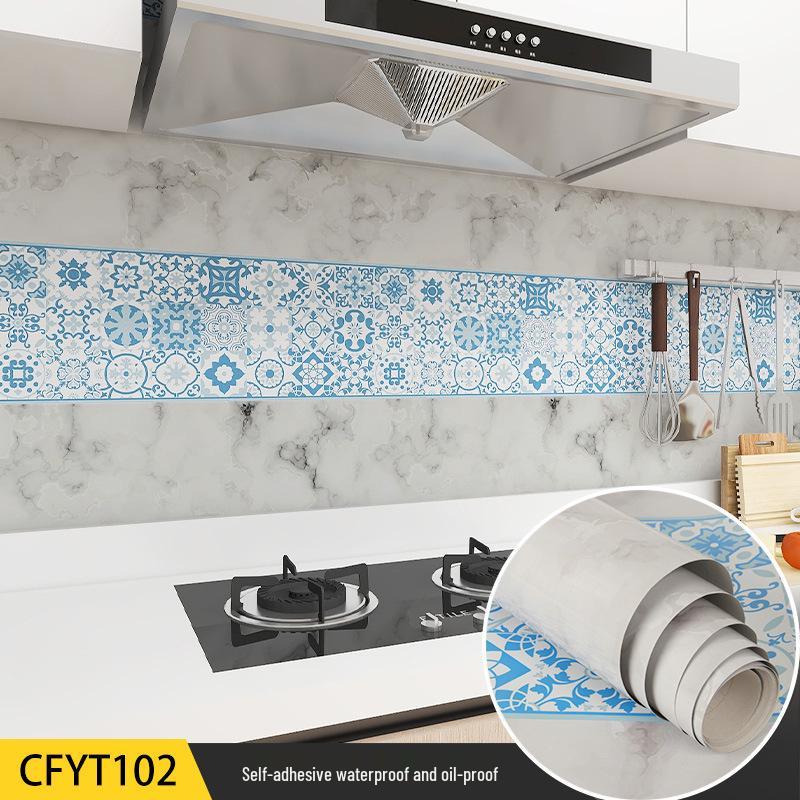Eco-Friendly Kitchen Anti-Oil Stickers: Self-Adhesive, Waterproof, Heat-Resistant Tile and Stove Top Renovation Wallpaper.