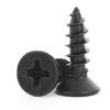 Black Hardened Countersunk Phillips Self-Tapping Flat Head Screws