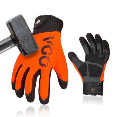 Synthetic Leather Mechanic 3D Touchscreen Abrasion and for and Heavy Duty Excel and Chainsaw Size [Vgo...] Men's Gloves, Compatible, Resistant,