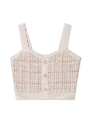 Checkered Bustier PWNT245128 Free Size Women's Pink,