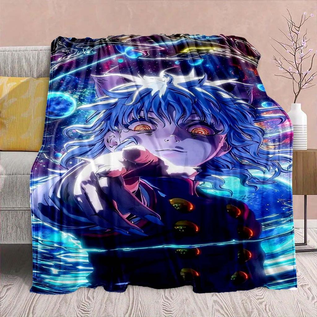 Hunter x Hunter Anime Flannel Blanket – Soft & Warm – Perfect for Sofa, Bedding, Camping, Travel, Office, & Home Decor – QJY