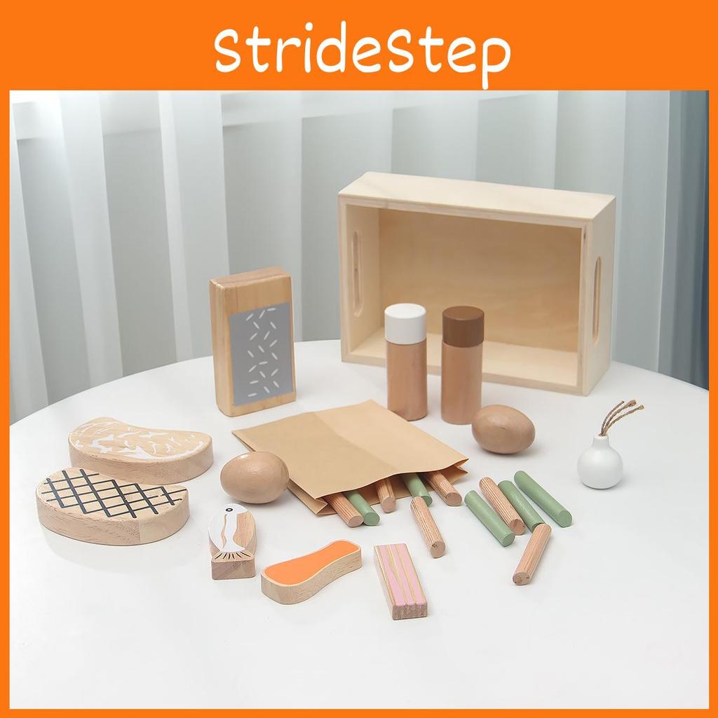 Playset Wooden Dessert With Western Pastries For Kid Play And Interaction Parent