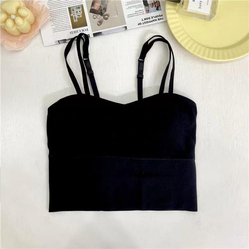 

Спортивная майка с регулируемыми бретелями и отделкой на спине для многослойного ношения или верхней одежды one size чёрный