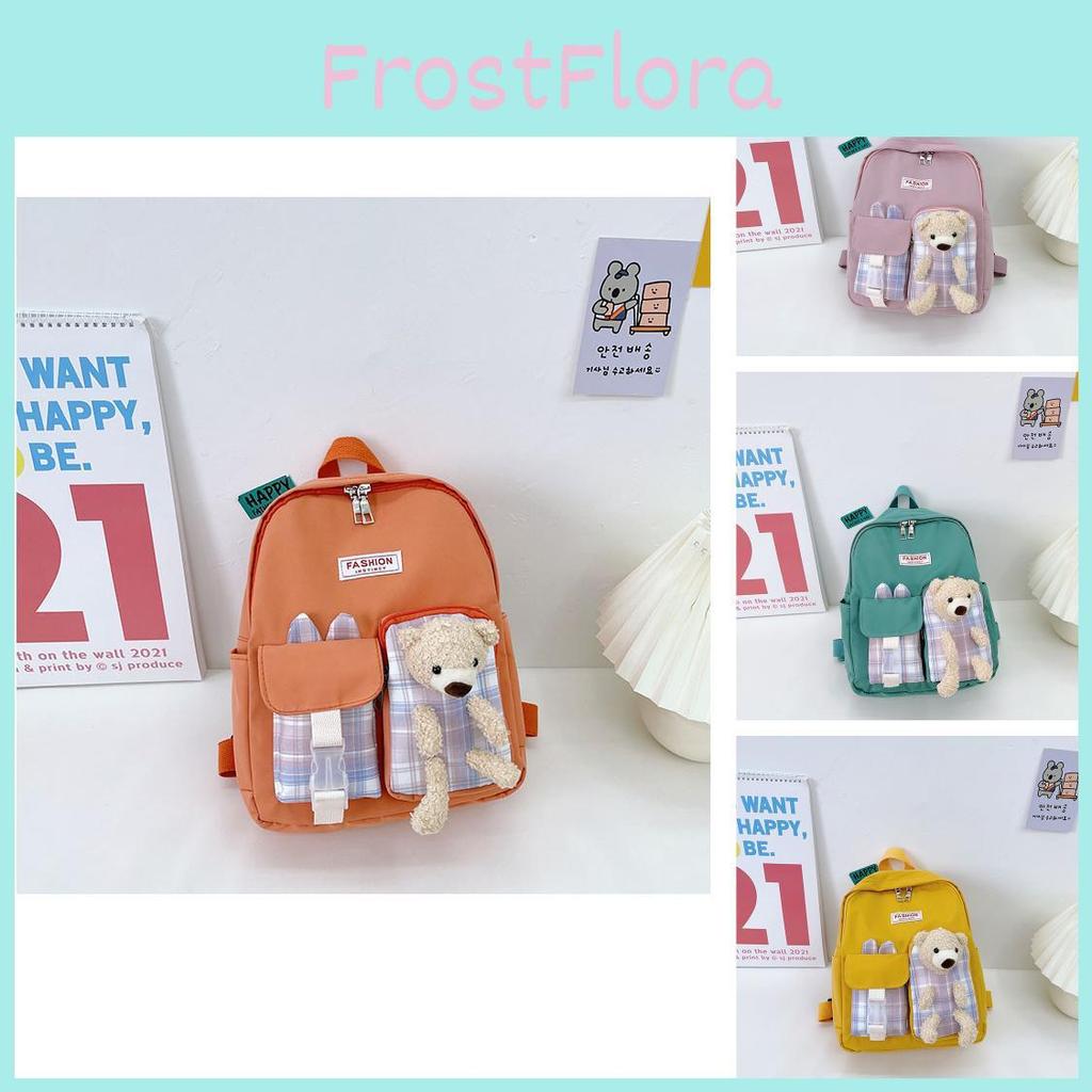 Adorable Cartoon Bear Rabbit Kids Backpack Ideal For Preschool Boys Girls Ages 3-6 Breathable And Durable Nylon