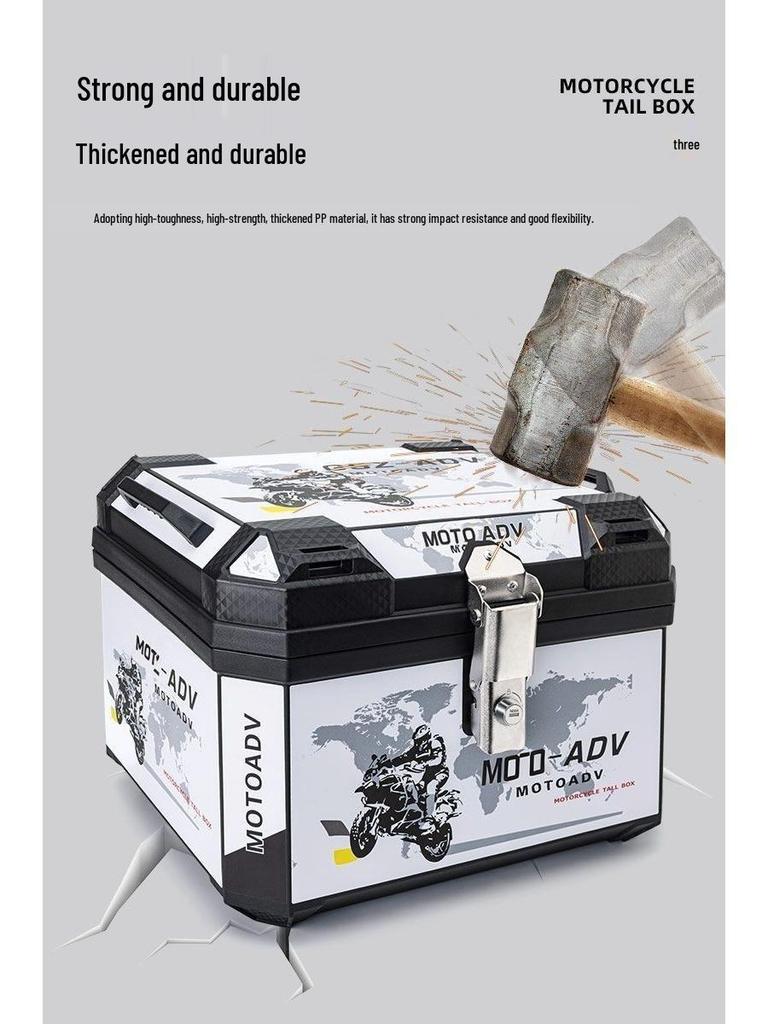 Waterproof, thickened extra-large tail box for electric vehicles and motorcycles, compatible with Ninebot and Niu.