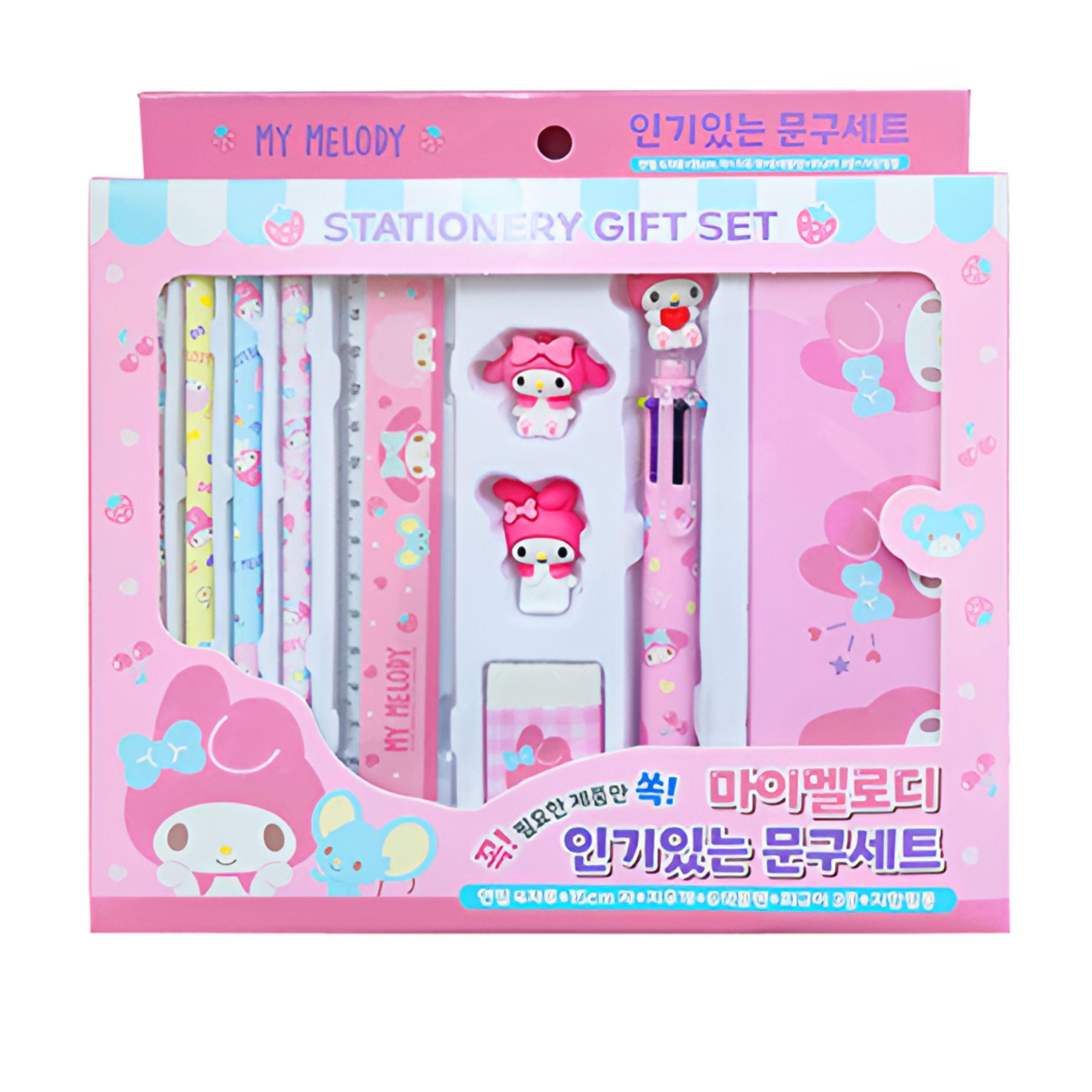 Популярный набор канцелярских принадлежностей с персонажами Sanrio (Моя мелодия) 01 My Melody Pink