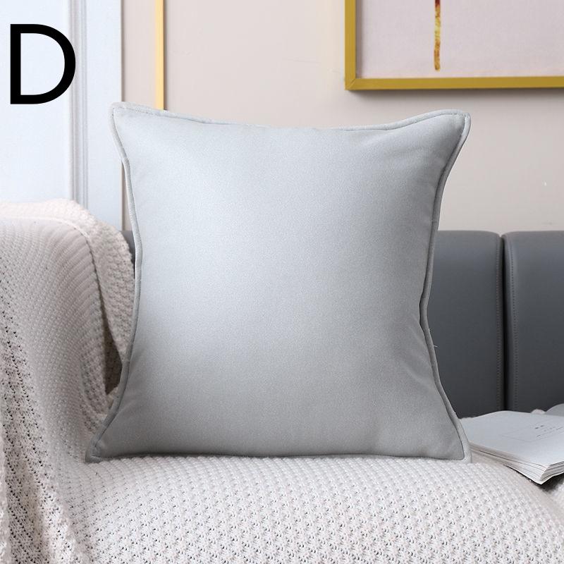 New Solid Color Cushion Cover Candy Color Pillowcase Waterproof Office Sofa Cushion Cover Home Living Room Decoration 45*45 cm