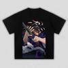 Unisex Demon Slayer Kokushibo Samurai Anime Graphic T-Shirt, Cool Comic Art Print Casual Streetwear T-shirt