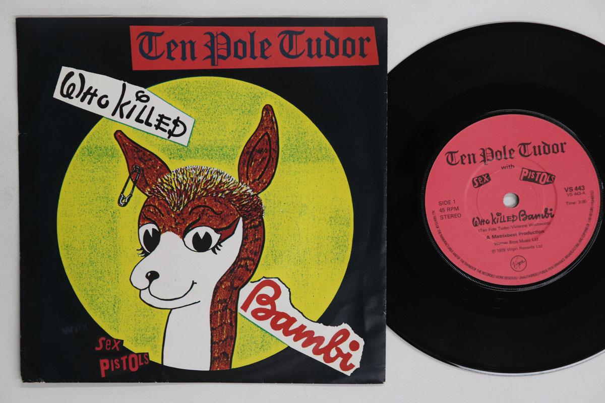 7-дюймовая пластинка TEN POLE TUDOR SEX PISTOLS Who Killed Bambi Rock Around The VS443 VIRGIN 1981 Великобритания Рок Б/у