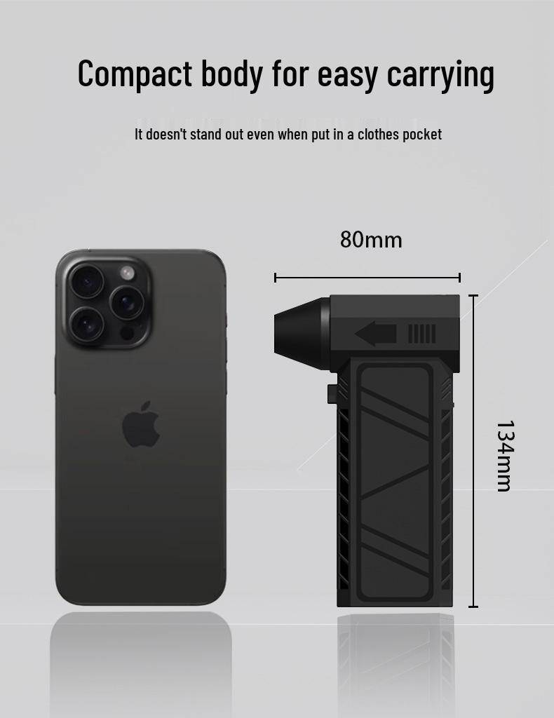 High-Speed Handheld Car Dust Blower: 130,000 RPM Outdoor Turbine Fan