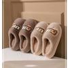 Cartoon New Cotton Slippers for Men and Women Fashion Thick-soled Plus Velvet To Keep Warm Autumn and Winter Cotton Slippers