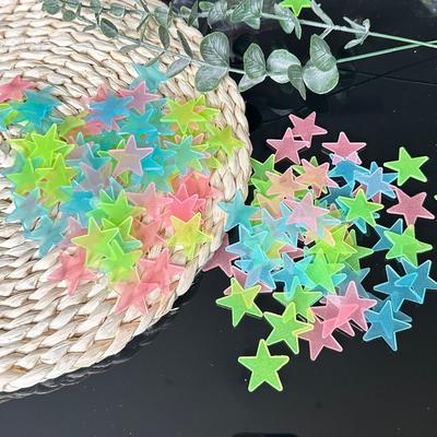 200PCS Leuchtende Sterne Aufkleber Bunte Leuchtende Wand Aufkleber kinder Schlafzimmer Dekoration Wohnzimmer Party DIY Dekoration