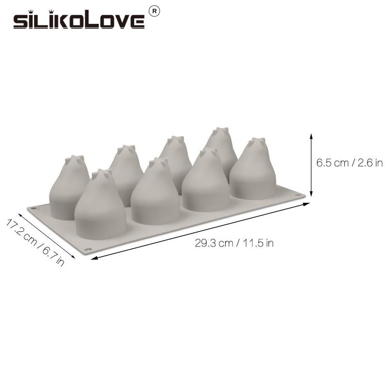 Formă de peră 3D forme din silicon pentru prăjituri pentru mousse trufe brownies forme tigaie din silicon instrument de patiserie prăjituri