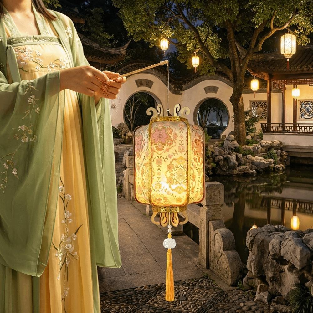 Traditional Antique Luminous Lantern Handmade Chinese Flower Lantern DIY Craft