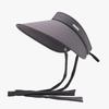 Summer double-layer ice silk widened sun hat UV protection sunshade eaves fashion foldable sun protection empty top hat women