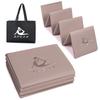DPEAN Folding Yoga Training Exercise 6mm Fitness Mat with Storage Bag Light Mat, Mat, Mat, Thick, Portable, Foldable, (PVC, Brown)