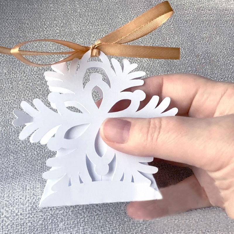 Christmas Snowflake Box Metal Cutting Dies Stencil DIY Scrapbooking Album Paper Card Template Mold Embossing Craft X3UC