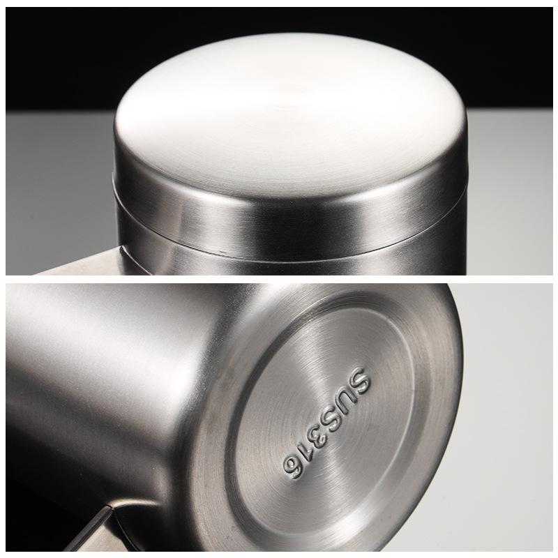 316 stainless steel sanded mug multi-specification covered thermal insulation cup office gift mug