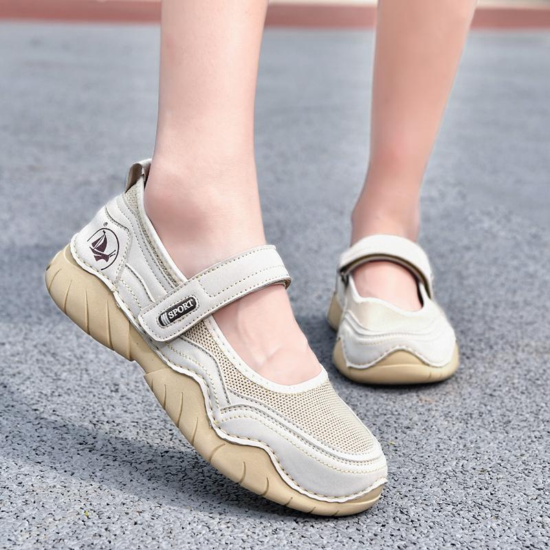 Women's Sandals Large Size Mother Breathable Flat-heeled Casual Shoes Summer Loafers