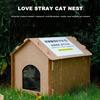 Dom dla bezdomnych kotów Wodoodporny Ciepły Schron dla kota Składany Dom dla kota na zewnątrz Składany Izolowany Dom dla zwierząt na cztery pory roku