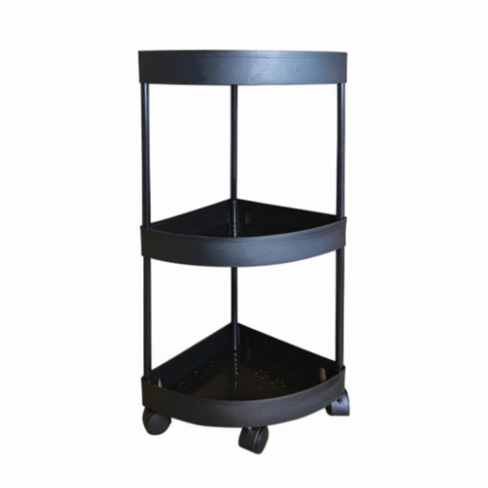 Multi-Tier Bathroom Storage Rack Large Capacity Rolling Cart Storage Rack Home Organizer