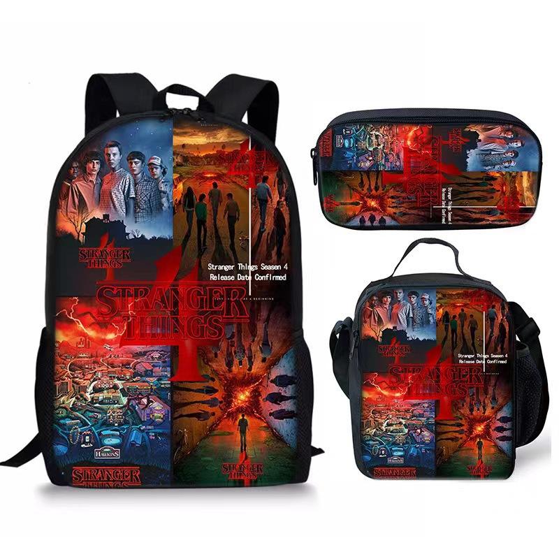 Stranger Things Student backpack three piece set CLE