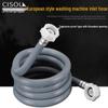 European Style Automatic Washing Machine Inlet Hose, 6-Point Threaded Port, Soft Extension Filling Hose
