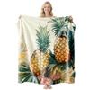 Soft Fleece Blanket With Starry Sky Print Camping Sofa Napping Air Conditioning Use Customizable Design