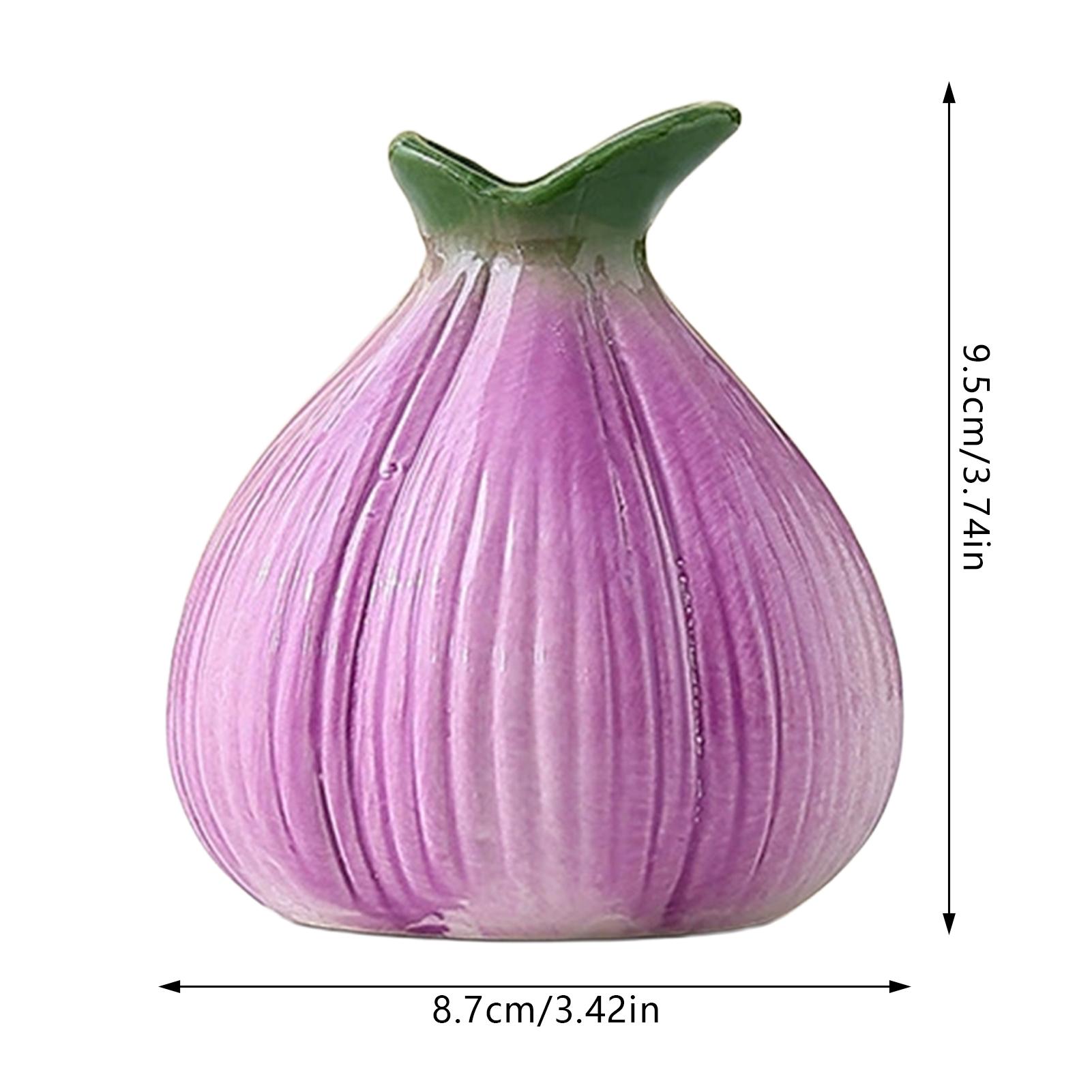 Modern Onion Shaped Ceramic Small Vase Living Room Flower Arrangement Hydroponic Planting Flower Pot Desktop Vase Decorations