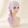 Soft Muslim Headscarf Hat Elastic Cotton Lady's Muslim Hijab Fashion Turbantes Caps  Muslim Hijabi
