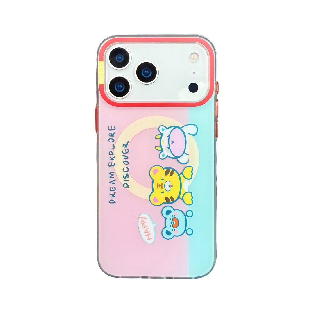 

For iPhone 17 Air 17 13 14 15 16 Pro Max Magsafe Case Color Anti-Collision Drop-proof Protective Cartoon Animals Phone Cover iPhone 17 Pro Max