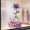 Purple Artificial Flowers for Window Display, Scene Decoration, and Clothing Store Visual Merchandising