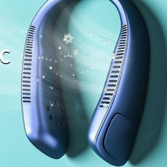 18,000mAh Neck Fan with 24-Hour Battery, Silent Operation, and Strong Wind