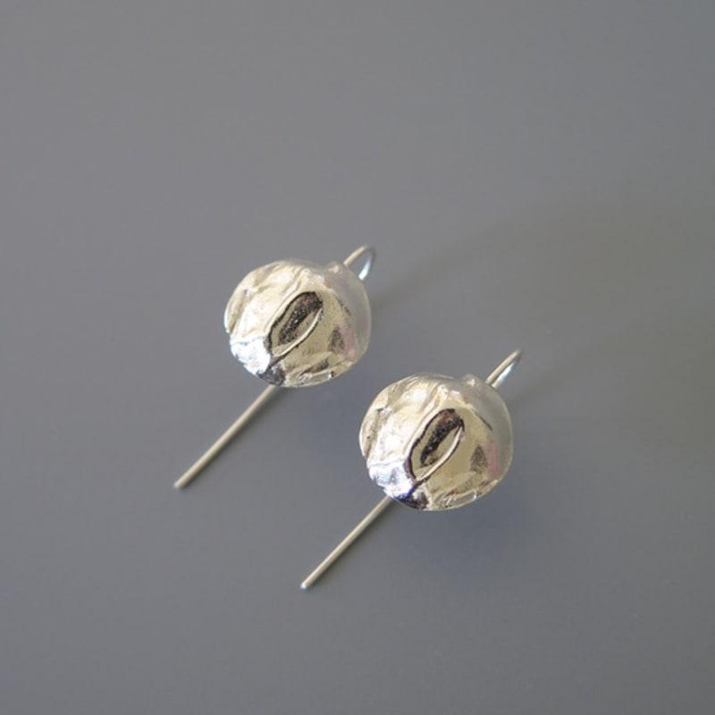 

DE MOON fold circle silver earrings silver