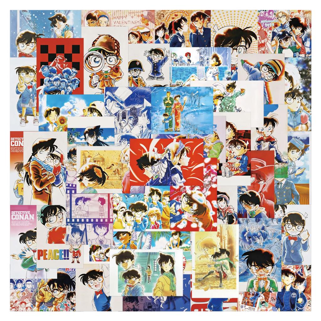 80 Detective Conan's Original Paintings Graffiti Stickers Decorate Refrigerator Scooter DIY Personality Stickers