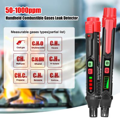 Handheld Brennbare Gase Leckdetektor Erdgas Leckagetester Tragbares PPM-Messgerät Brennbare Gase Analysator Stift